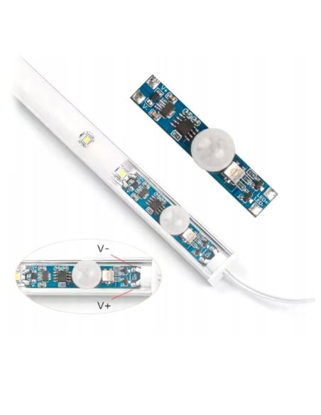 Kontroler LED czujnik ruchu mini PIR do taśmy LED