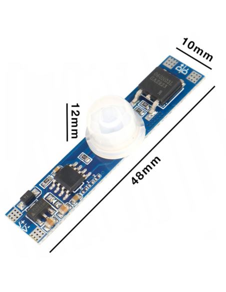 Kontroler LED czujnik ruchu mini PIR do taśmy LED