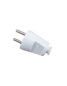 Wtyczka prosta  2P+Z 16A biała WT30