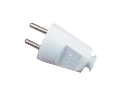 Wtyczka prosta  2P+Z 16A biała WT30