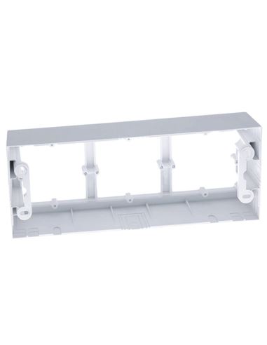 Simon54 Puszka natynkowa potrójna kremowa