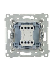 Simon54 Przycisk podwójny chwilowy zwierny biały 2