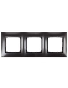 Simon54 Ramka potrójna antracyt 3 pola