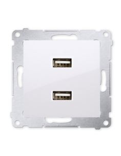 Simon54 Ładowarka 2xUSB 2.1A 5V/DC biała