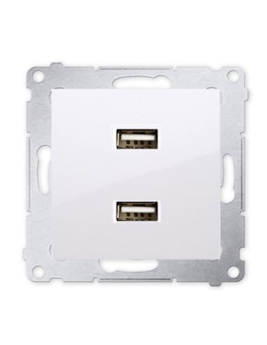 Simon54 Ładowarka 2xUSB 2.1A 5V/DC biała