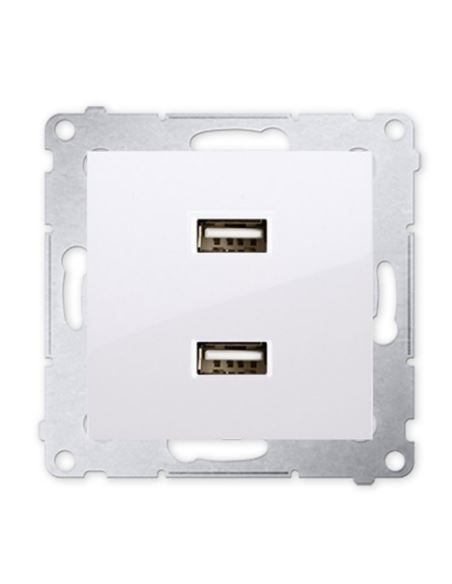Simon54 Ładowarka 2xUSB 2.1A 5V/DC biała