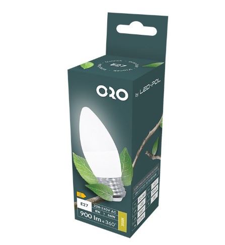 Żarówka LED ORO TOTO 8W/830 E27 C37 świeczka