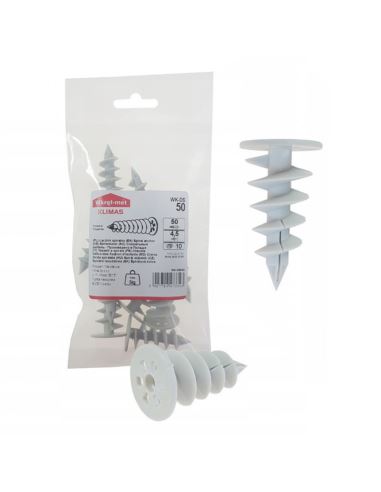 Kołek do styropianu 50mm, ślimak (opa) WK-DS050