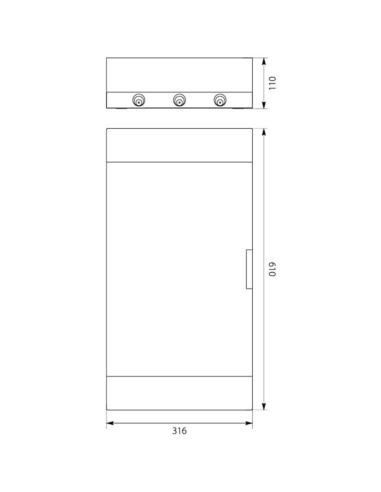 Rozdzielnica modułowa SRn-36/B 3x12 36 natynk IP40
