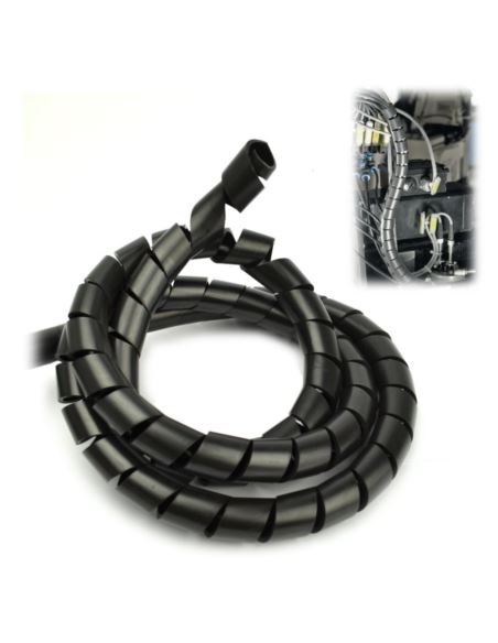 Wężyk spiralny ochronny WSN24/S czarny (10 mb)