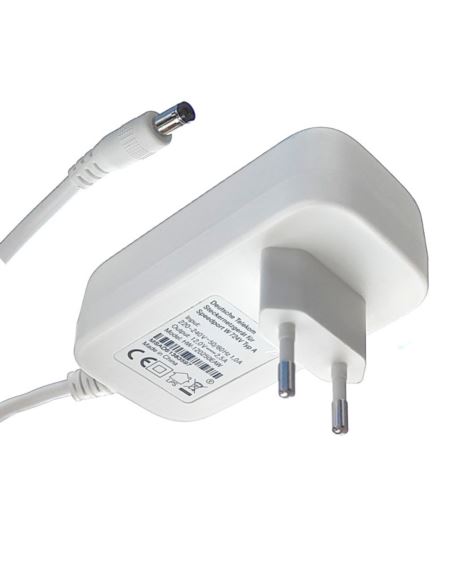 Zasilacz sieciowy 12V/2,5A/30W wtyk-2,1/5,5mm biał