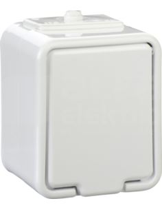 Gniazdo elektryczne pojed. CEDAR 2P+Z białe/czarne