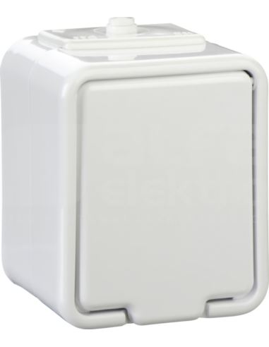 Gniazdo elektryczne pojed. CEDAR 2P+Z białe/czarne