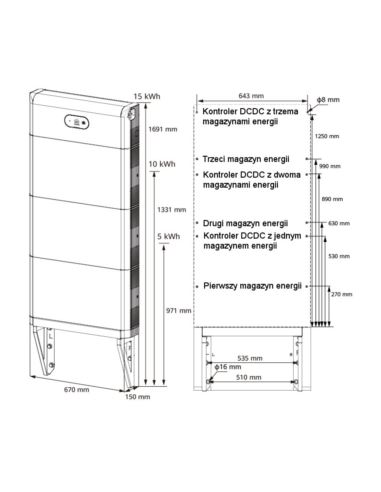 Uchwyt ścienny do magazynu energii HUAWEI LUNA2000