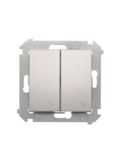 Simon54 Łącznik schodowy podwójny srebrny mat