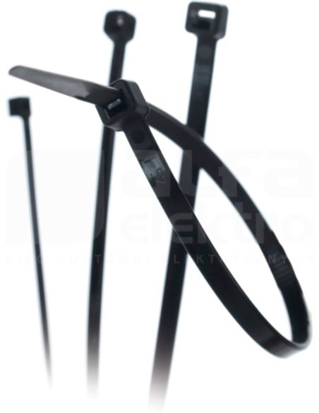 Opaska kablowa 200x3.5mm UV Czarna 100szt.CV200IW