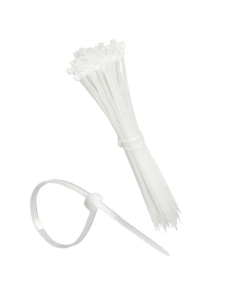 Opaska kablowa 200x7,6mm biała   (100 szt)