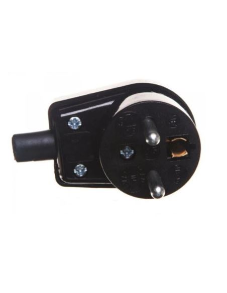 Wtyczka kątowa WB-6 2P+Z 16A czarna