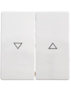 Berker/Q1 Klawisz 2-krotny z nadrukiem biały aksam