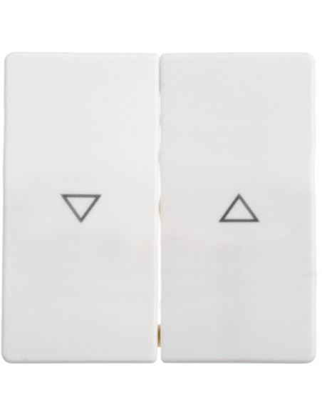 Berker/Q1 Klawisz 2-krotny z nadrukiem biały aksam