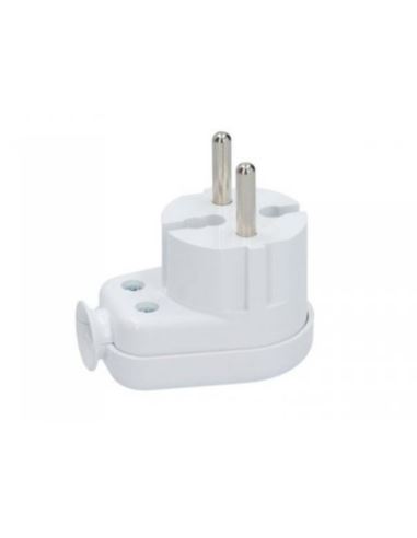 Wtyczka kątowa WT-16 2P+Z 16A biała 250V