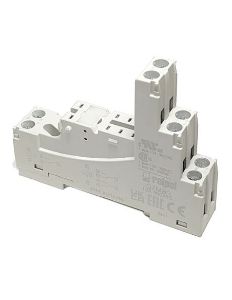 Gniazdo do przekaźnika GZM80 szare na szynę