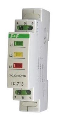 Kontrolka Lampka kontrolna trójfazowa LK-713K DIN