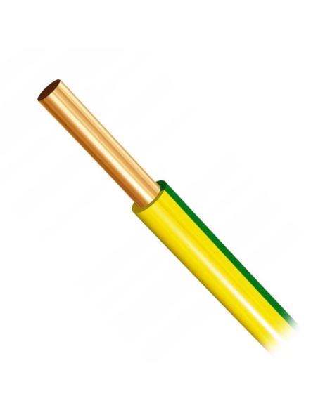 Przewód DY H05V-U 2,5mm jednożyłowy żółto-zielony