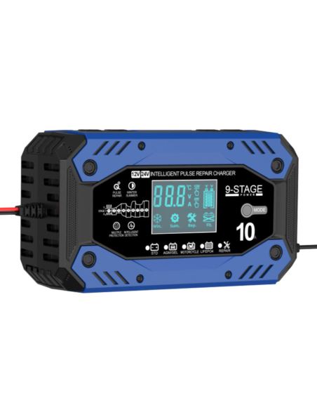 Prostownik automat LCD 12V 10A, 24V 5A uniw.VOLT