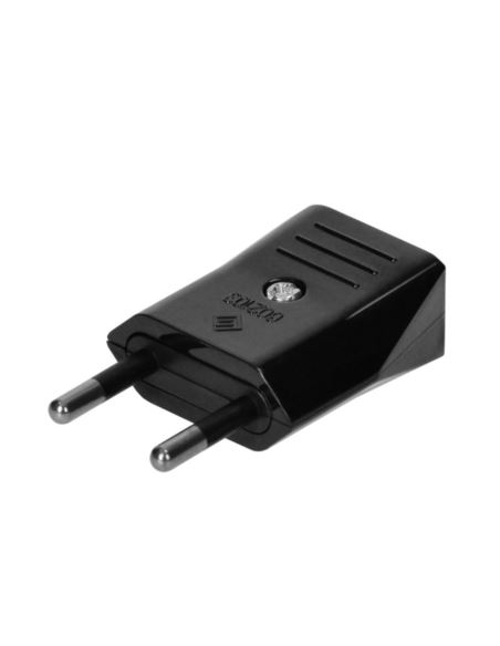 Wtyczka płaska bez uziemienia czarna 2,5A max 625W