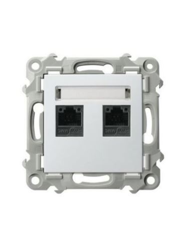 Szafir Gniazdo komputerowe GPK-2Z/K/m/00 pod.białe