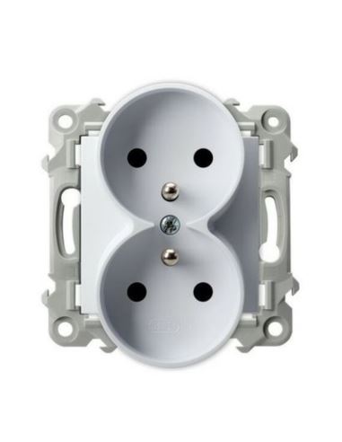 Szafir Gniazdo podwój,z uz. GP-2ZRZ/m/00 biały