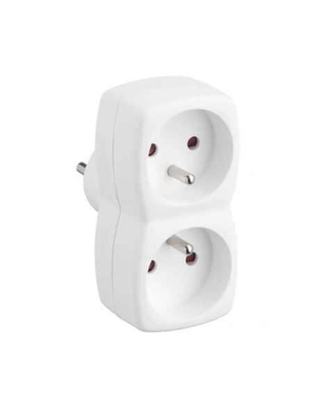 Rozgałęźnik elektryczny 2 gniazda z uziemieniem