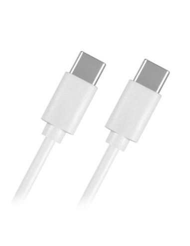 Kabel USB-C - USB-C biały/szary 1m 5A Power 100W