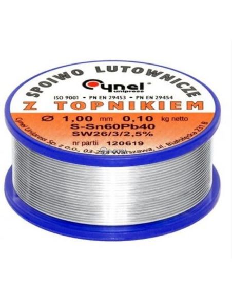 Cyna 100g 1mm PS LC60-SW26 spoiwo SN60PB40 CYNEL