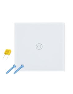 Wyłącznik światła dotykowy pojedyncz szklany biały 2