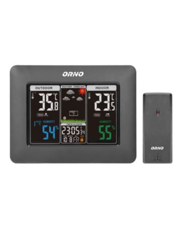 Stacja pogodowa, bezprzewodowa. Wi-Fi, czarna