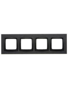 Simon54 Nature Ramka 4-krotna metalowa, Inox Dark