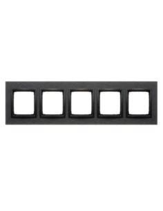 Simon54 Nature Ramka 5-krotna metalowa, Inox Dark