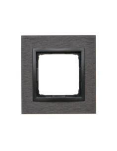 Simon54 Nature Ramka 1-krotna metalowa, Inox Dark