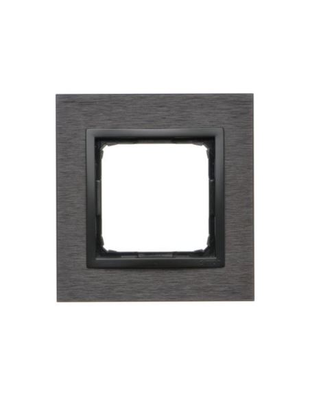Simon54 Nature Ramka 1-krotna metalowa, Inox Dark