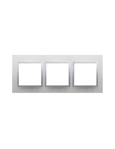 Simon 54 Nature Ramka potrójna metalowa satynowy