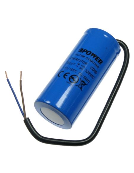 Kondensator rozruchowy 120uF 320V przewody