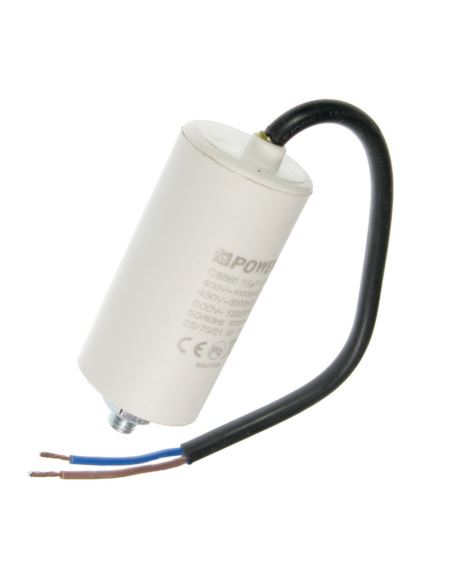 Kondensator rozruchowy 8uF 450V przewody z śrubą