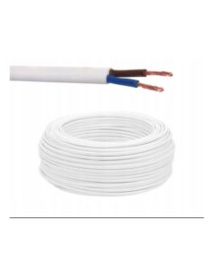 Przewód OMYp 2x0,5 300/500V biały płaski