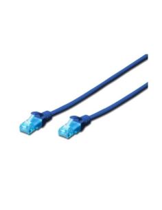 Kabel LAN kat5e 1m osłonka Patchcord niebieski