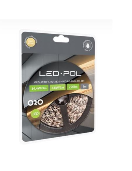 Taśma LED ORO STRIP + zasilacz 12V IP20 3m DW