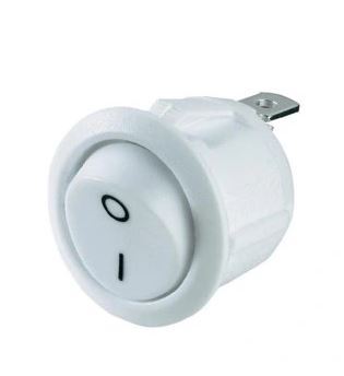 Łącznik kołyskowy okrągły biały