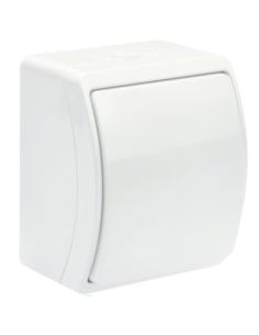 KOALA Łącznik jednobiegunowy IP44 biały n/t