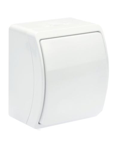 KOALA Łącznik jednobiegunowy IP44 biały n/t